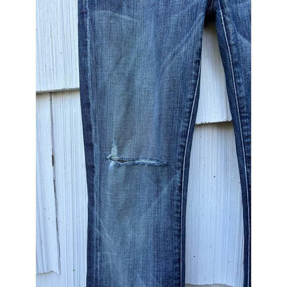 7 for all Mankind‎ Blue Straight Leg Denim Jeans Cotton Blend Stretch Size 29 - Picture 4 of 10